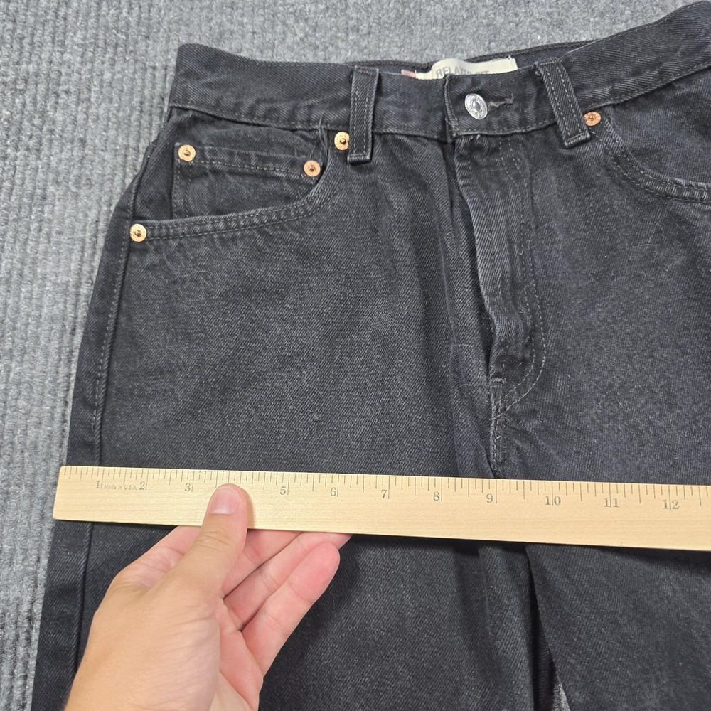 Levis 550 Jeans Mens 30x30 Black Relaxed Fit Tapered Leg Denim 100% Cotton 26x28 - Picture 10 of 14